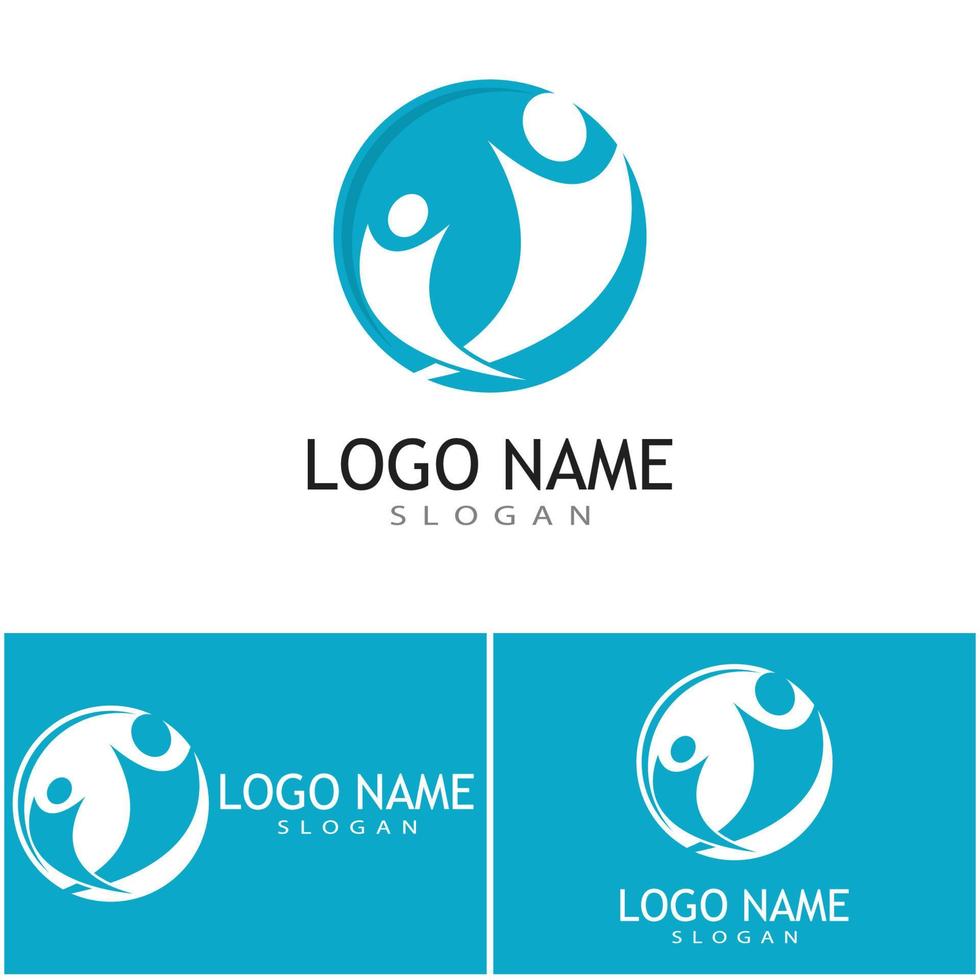 Adoption and community care Logo template vector