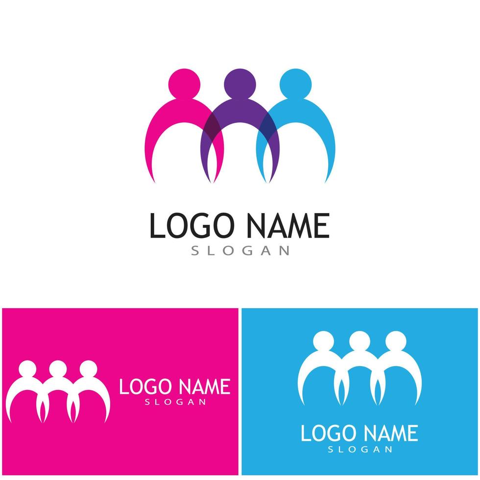 Adoption and community care Logo template vector
