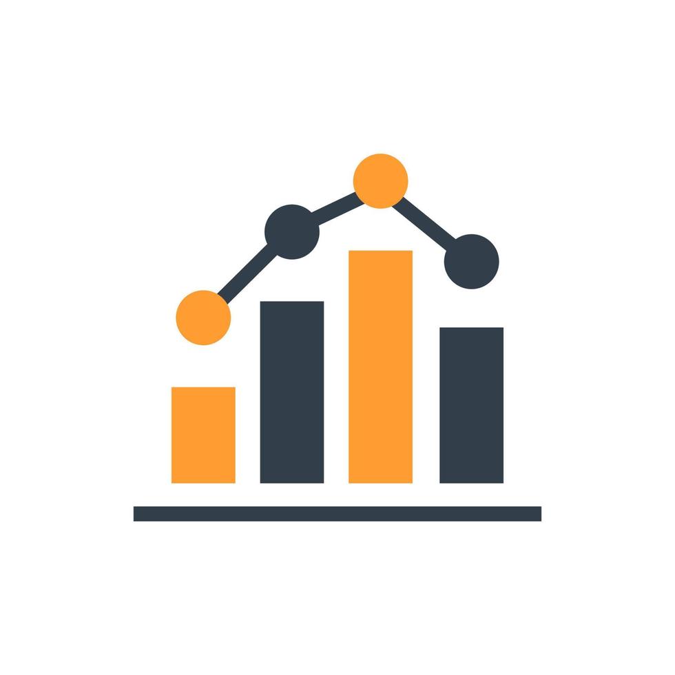 Graph chart icon, Vector and Illustration.