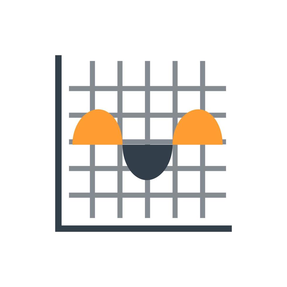 Graph chart icon, Vector and Illustration.