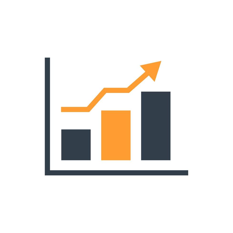 Graph chart icon, Vector and Illustration.