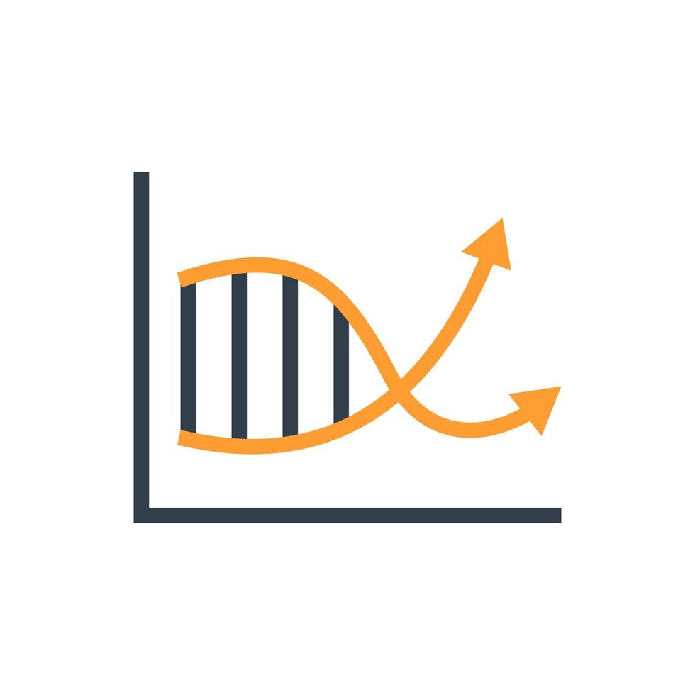 Graph chart icon, Vector and Illustration.