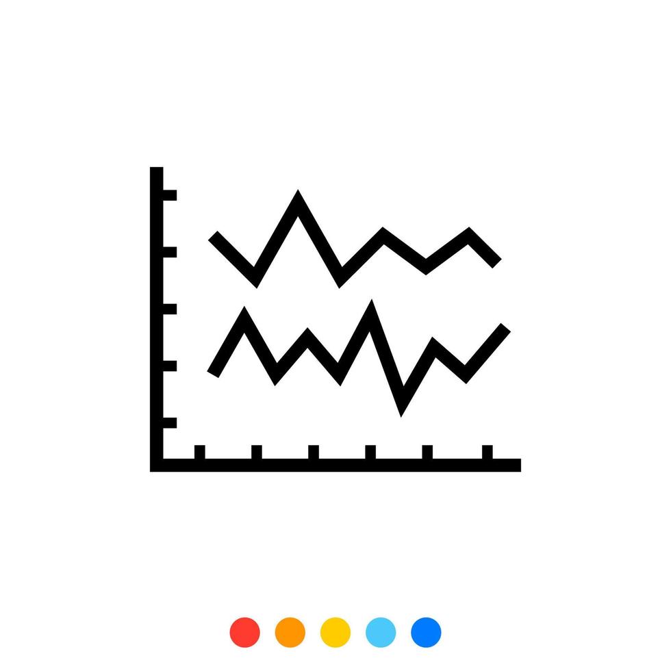 Graph chart icon, Vector and Illustration.