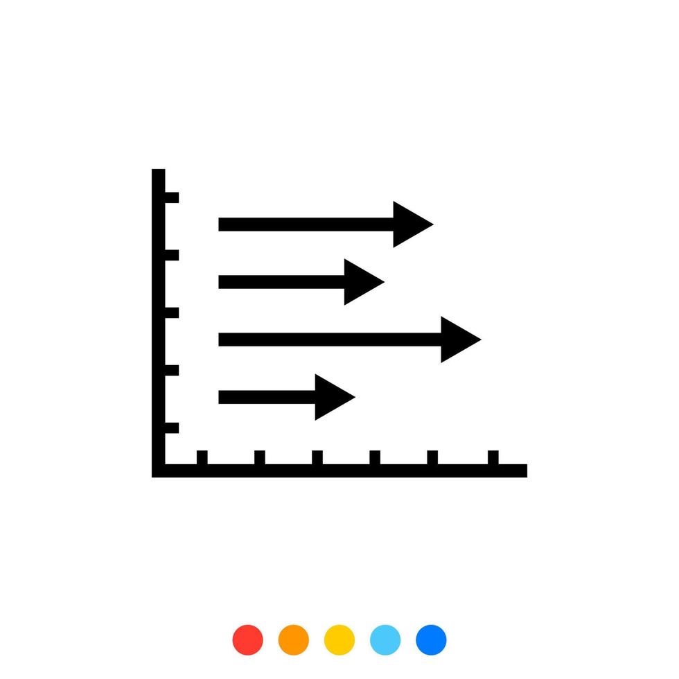 Graph chart icon, Vector and Illustration.