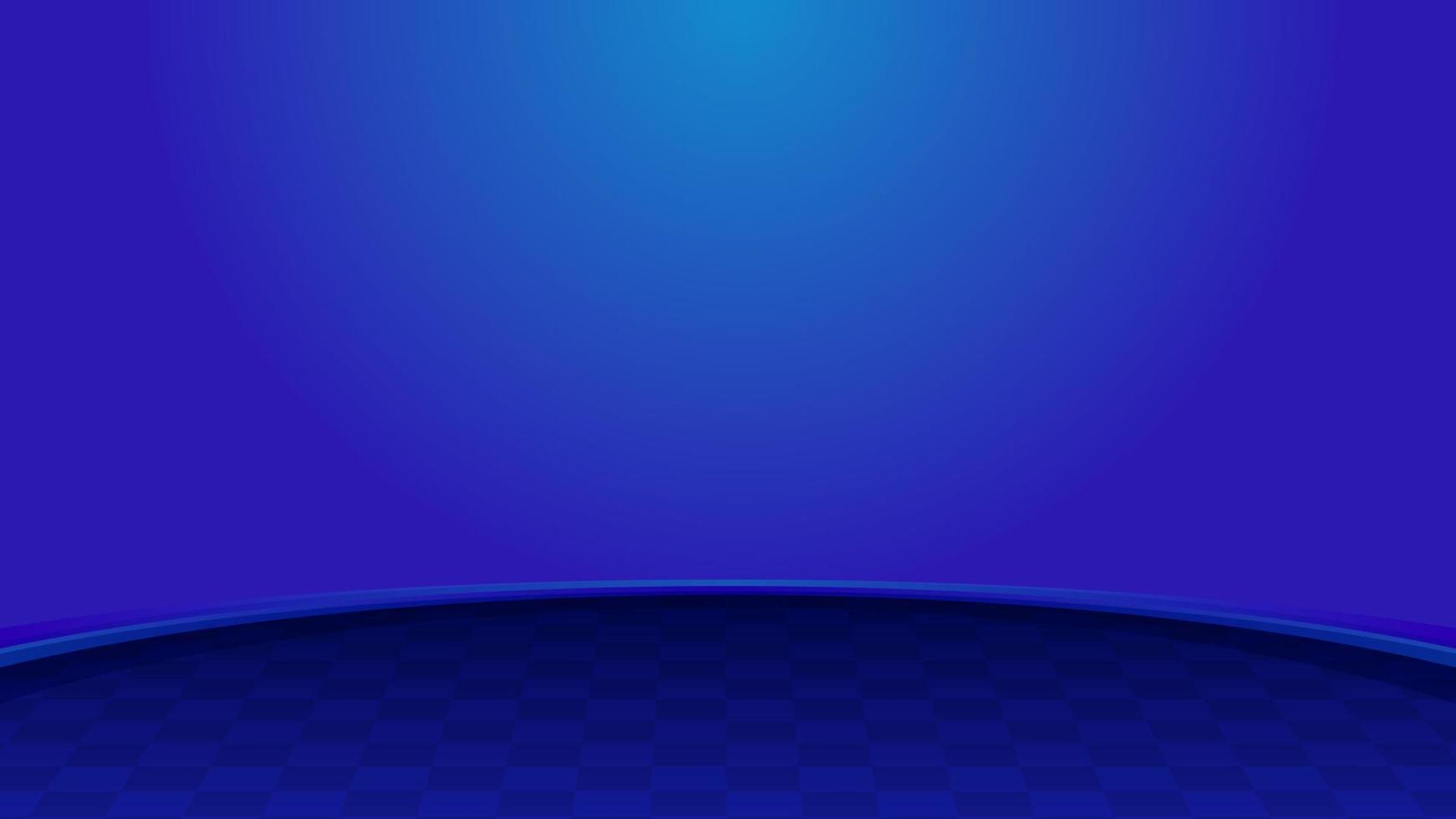 pantalla de fondo azul con fondo abstracto de piso de ajedrez vector