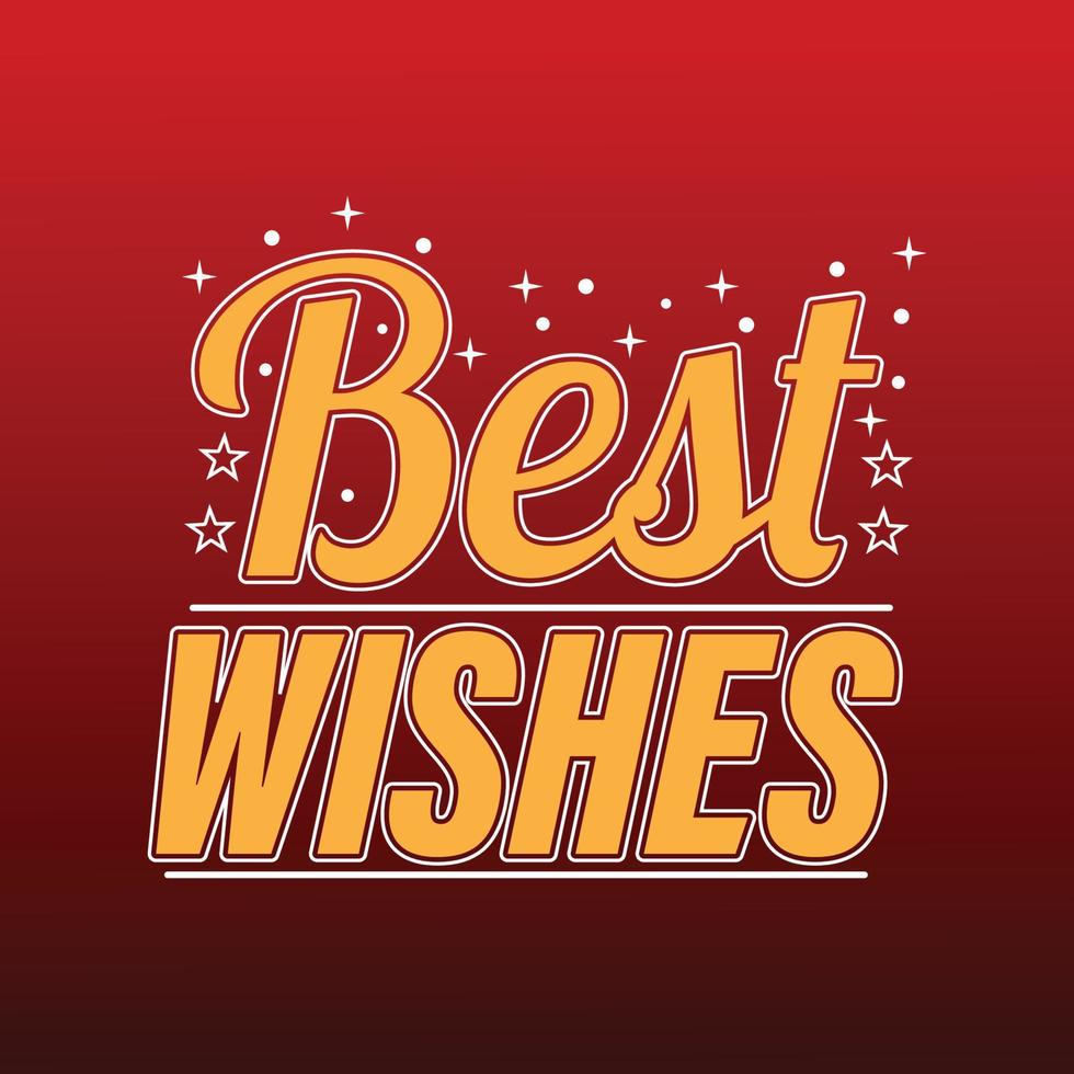 Best wishes text card quote vector