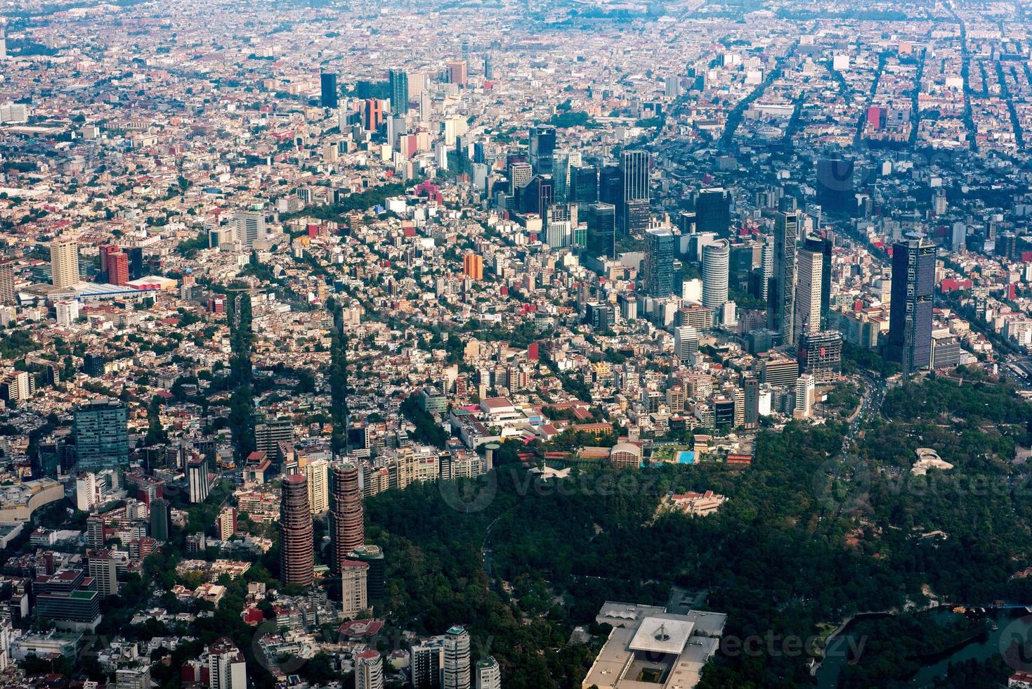 mexico city aerial view cityscape panorama photo