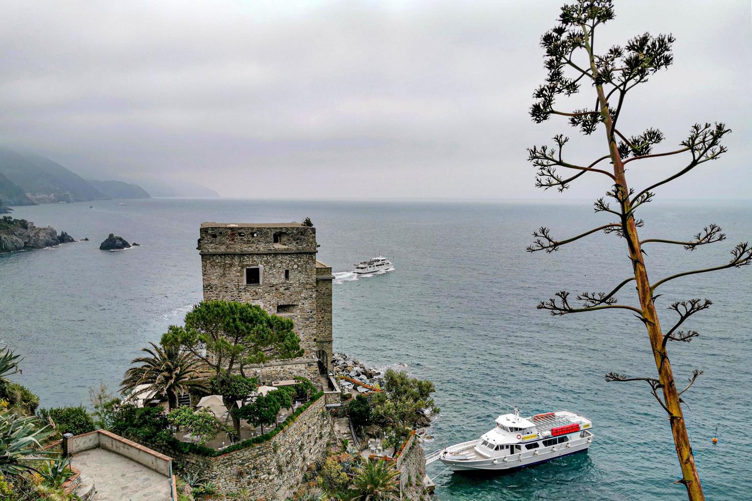 MONTEROSSO AL MARE, ITALY - JUNE, 8 2019 - Pictoresque village of cinque terre italy is full of tourist photo