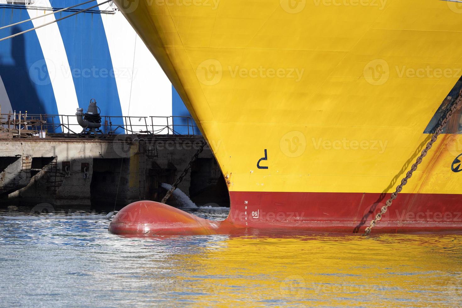 oil tanker ship prow photo