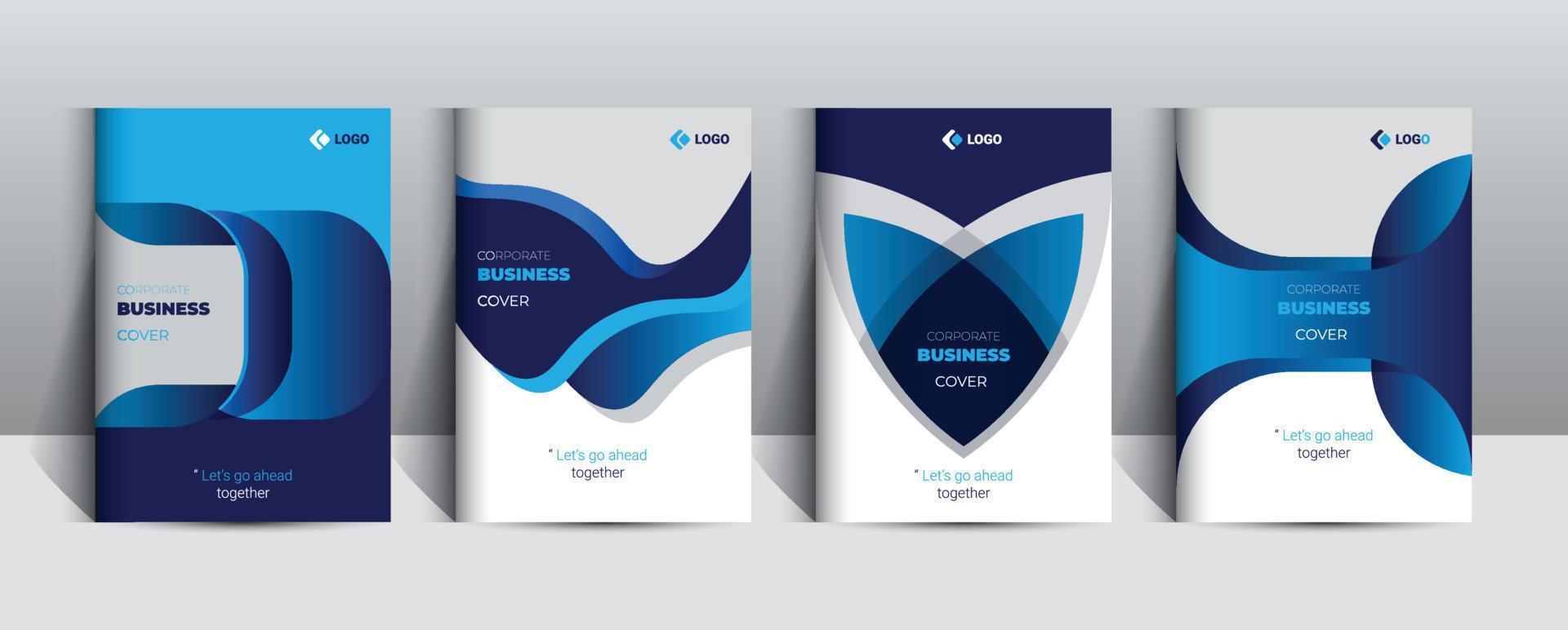 Blue Corporate Business Cover Design Template adept for multipurpose Projects vector