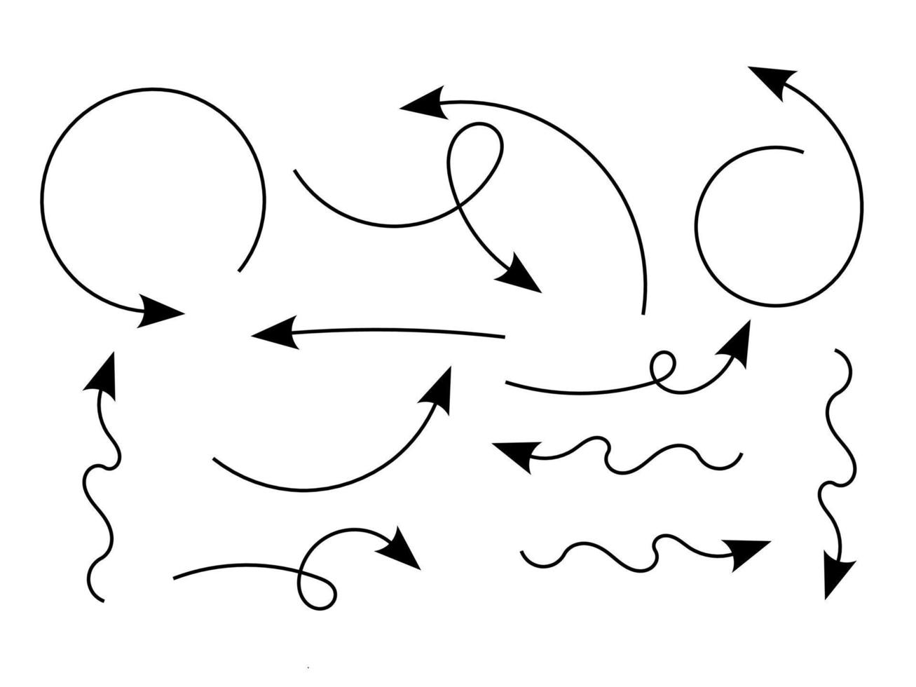 garabato, flecha, blanco, plano de fondo vector