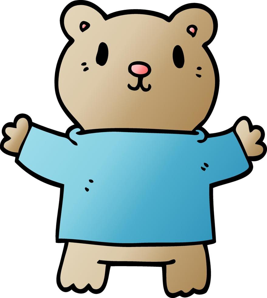 cartoon doodle teddy bear vector