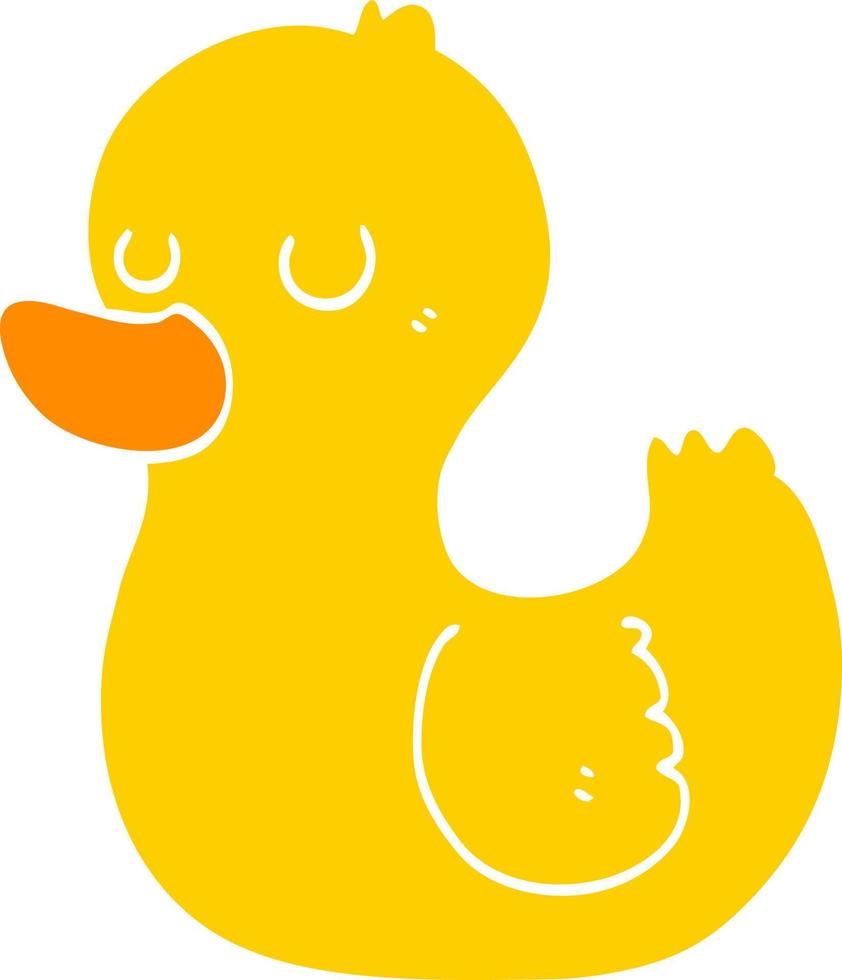 flat color style cartoon duck vector