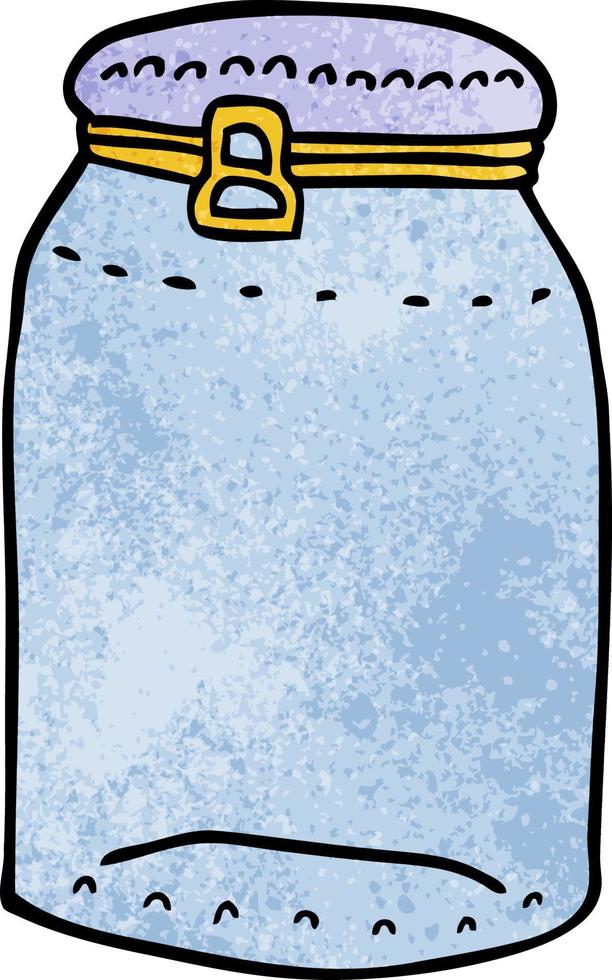 cartoon doodle glass jar vector