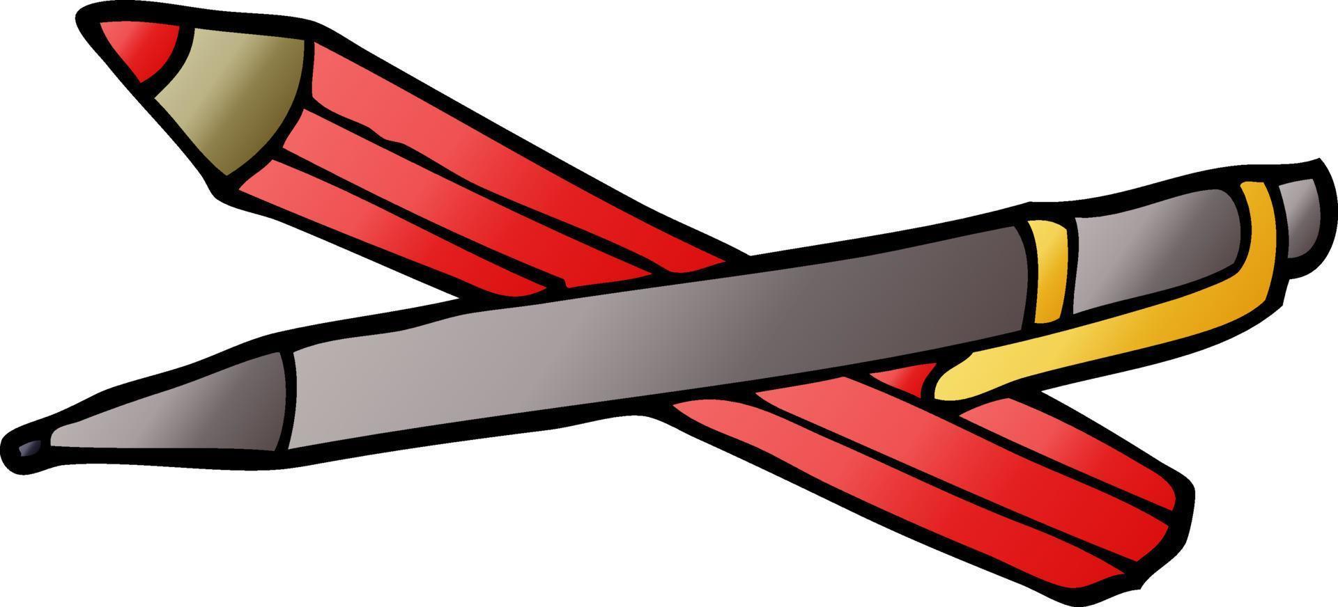cartoon doodle pen vector