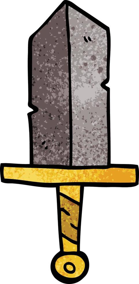 cartoon doodle dagger vector