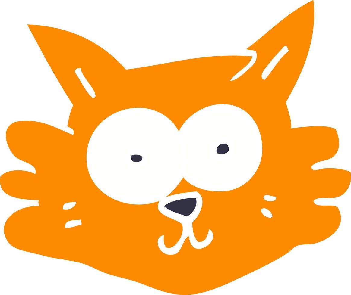cartoon doodle cat face vector