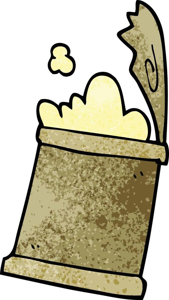 cartoon doodle open can of food vector