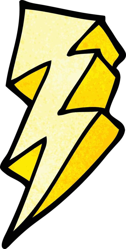 cartoon doodle lightning bolt vector
