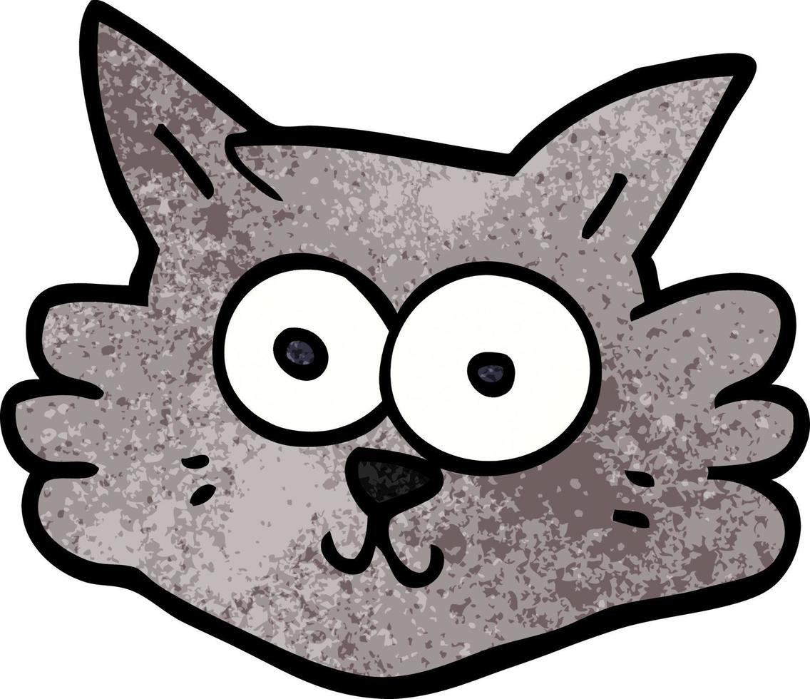 cartoon doodle cat face vector