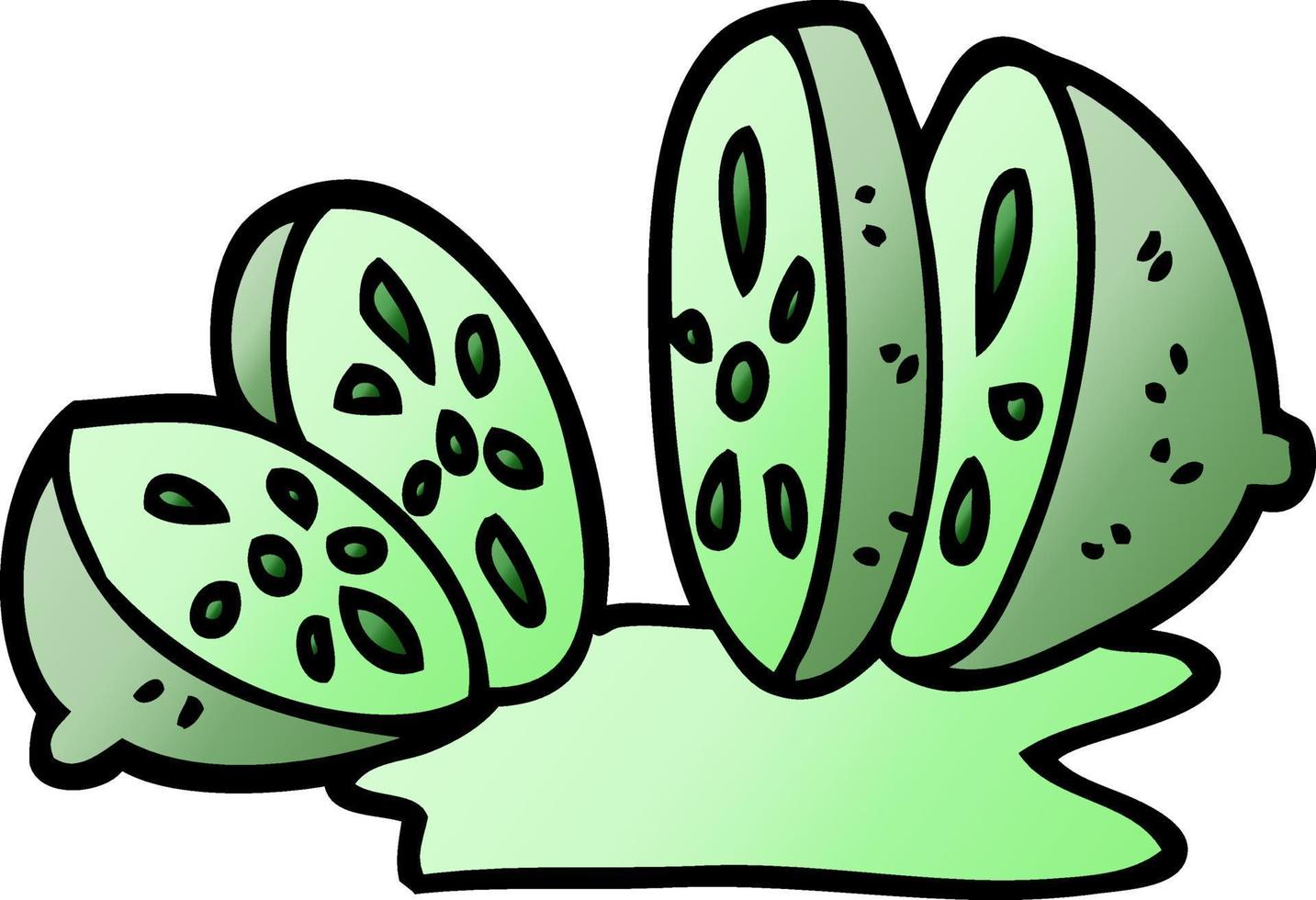 cartoon doodle citrus fruit vector