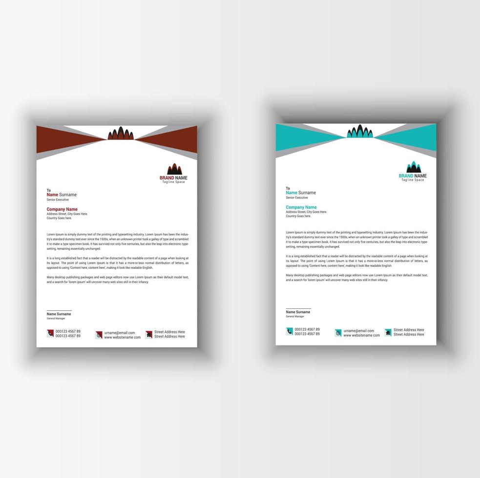 New creative letterhead design vector