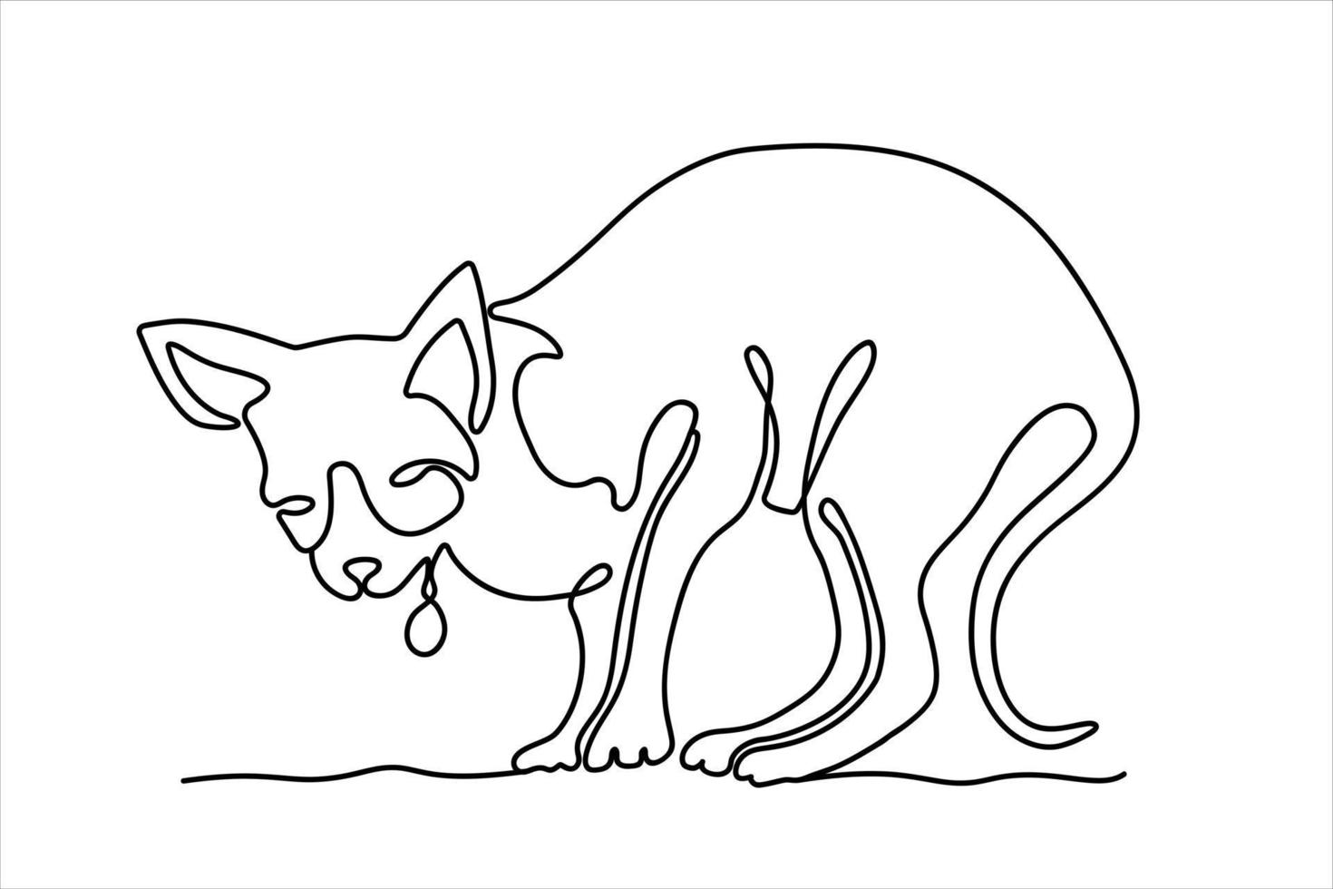 Pet With A Medallion Line Art Cat With A Medallion On A White pet-with-a-medallion-line-art-cat-with-a-medallion-on-a-white