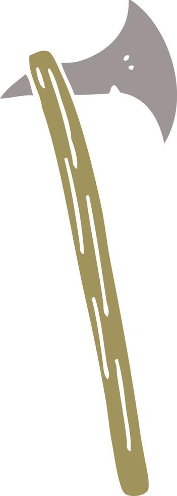 cartoon doodle long axe vector