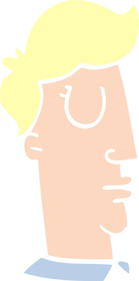 caricatura, garabato, cabeza humana vector