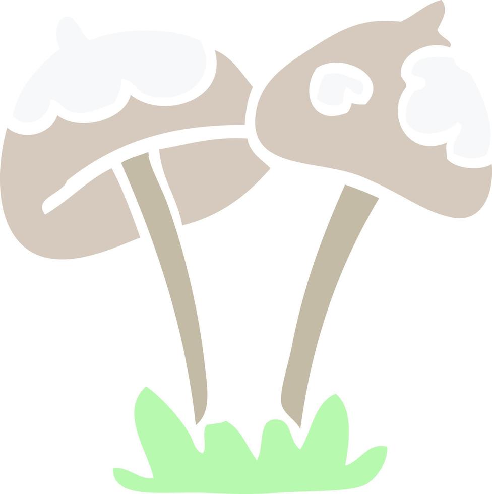 cartoon doodle mushroom vector