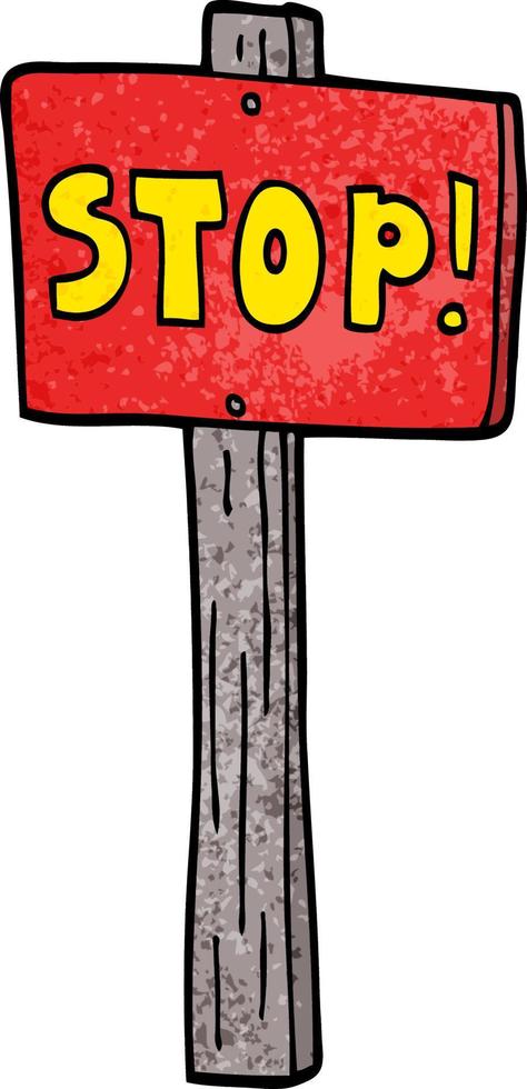 cartoon doodle road sign vector