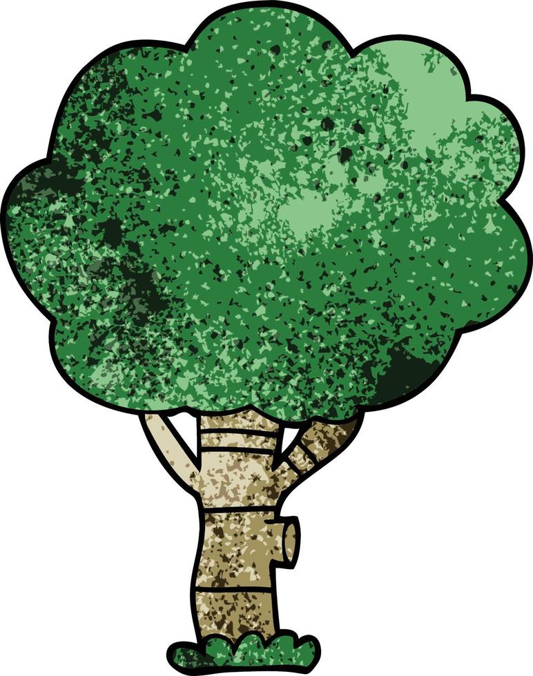 árbol de garabato de dibujos animados vector