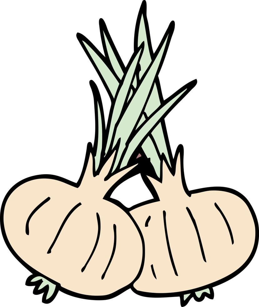 cartoon doodle onion vector