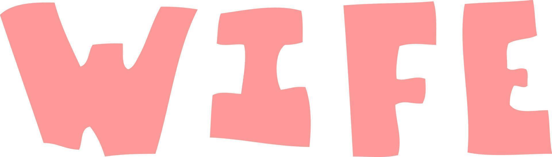 flat color style cartoon word vector