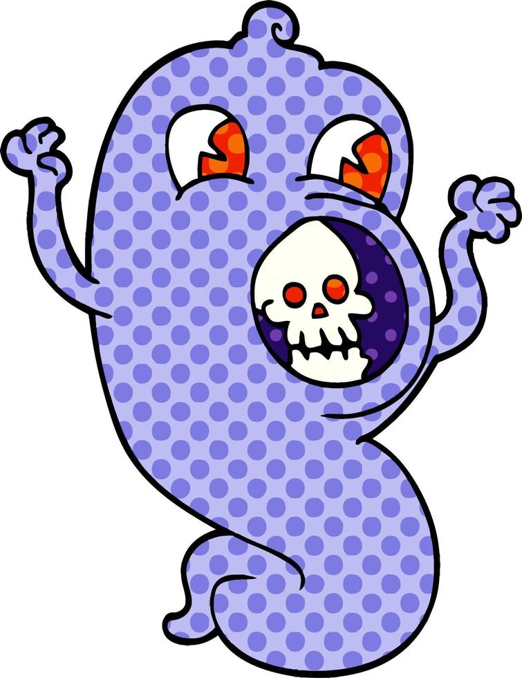 cartoon doodle ghost vector