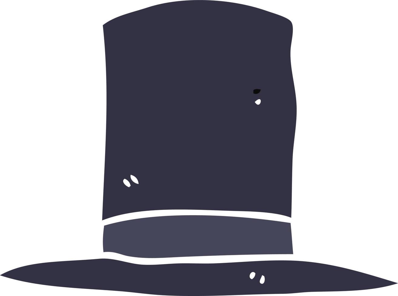 cartoon doodle top hat vector