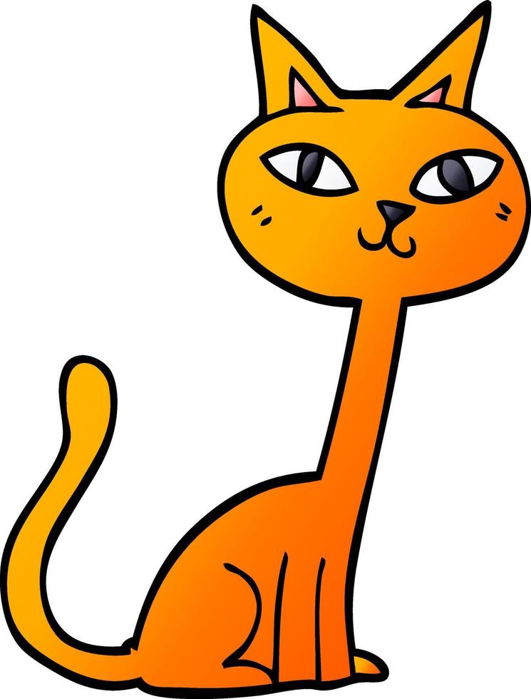 cartoon doodle cat vector