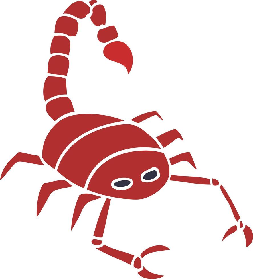 cartoon doodle of a scorpion vector