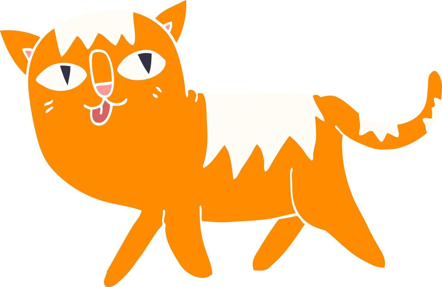 caricatura, garabato, gracioso, gato vector