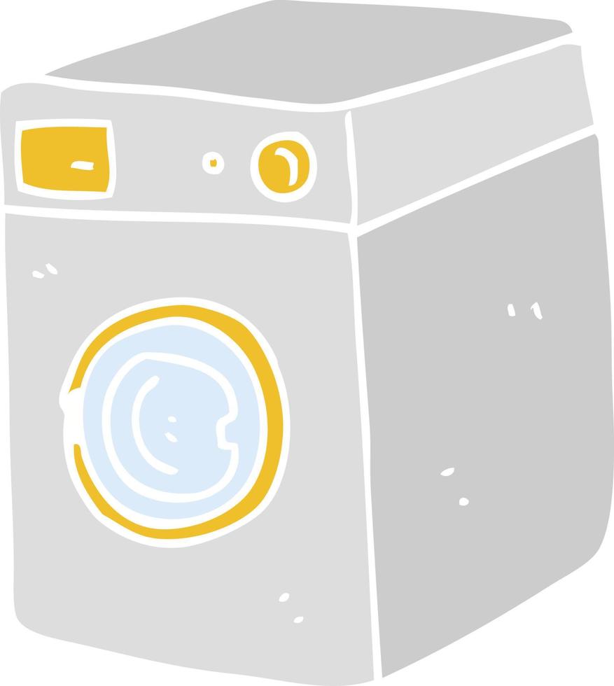 flat color illustration of a cartoon washing machine vector