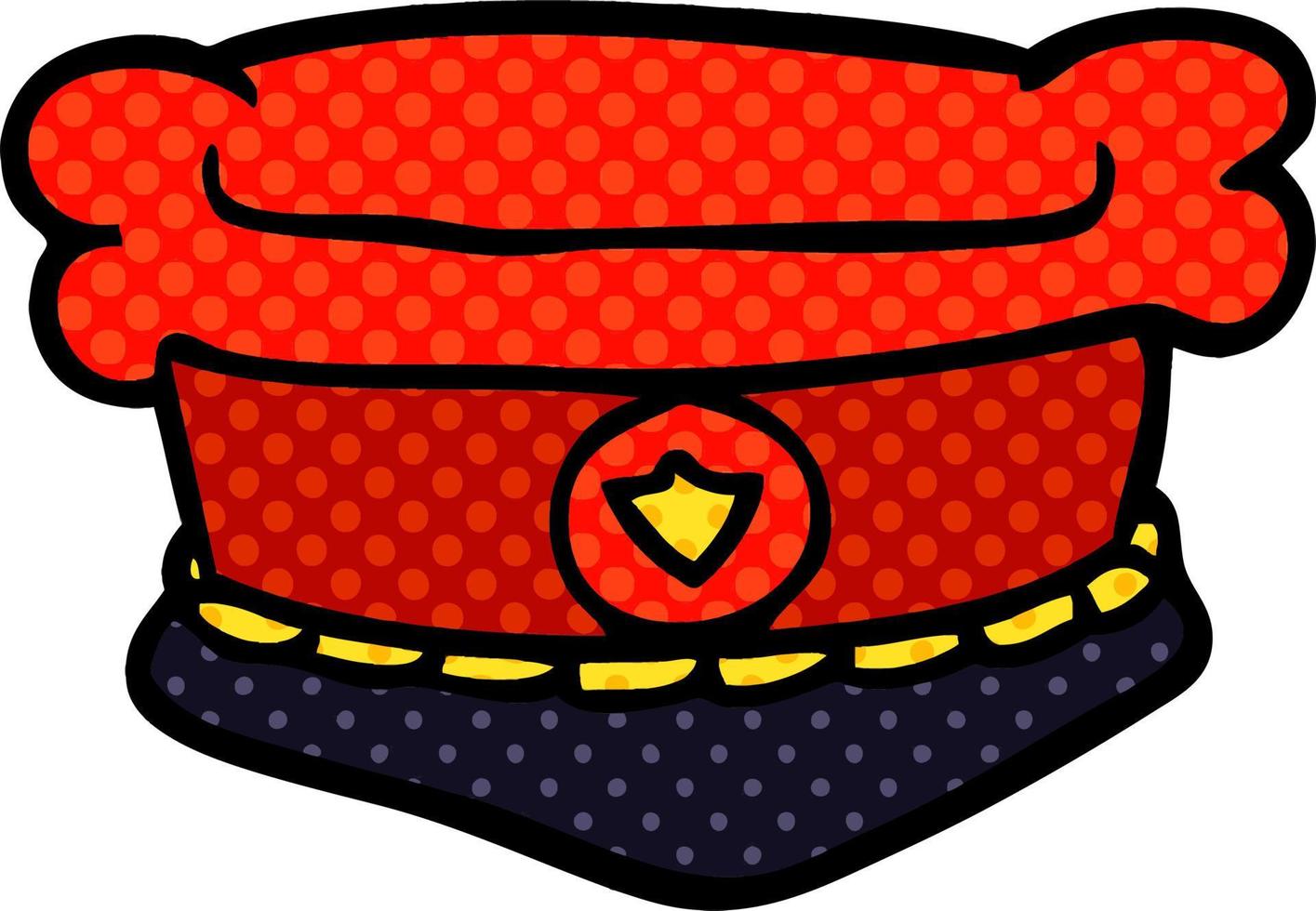 cartoon doodle fire chiefs hat vector