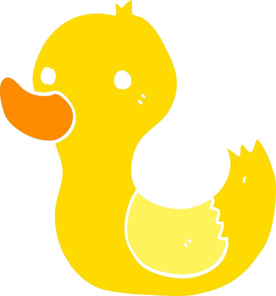 pato de dibujos animados de estilo de color plano vector