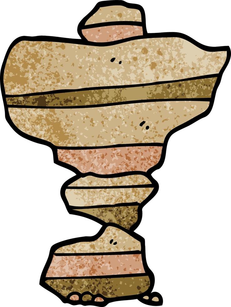 cartoon doodle of stacked stones vector