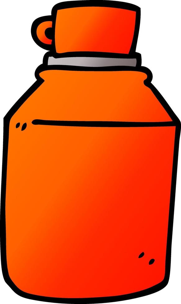 cartoon doodle hot drinks flask vector