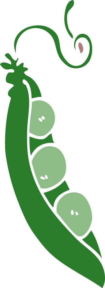 cartoon doodle peas in pod vector