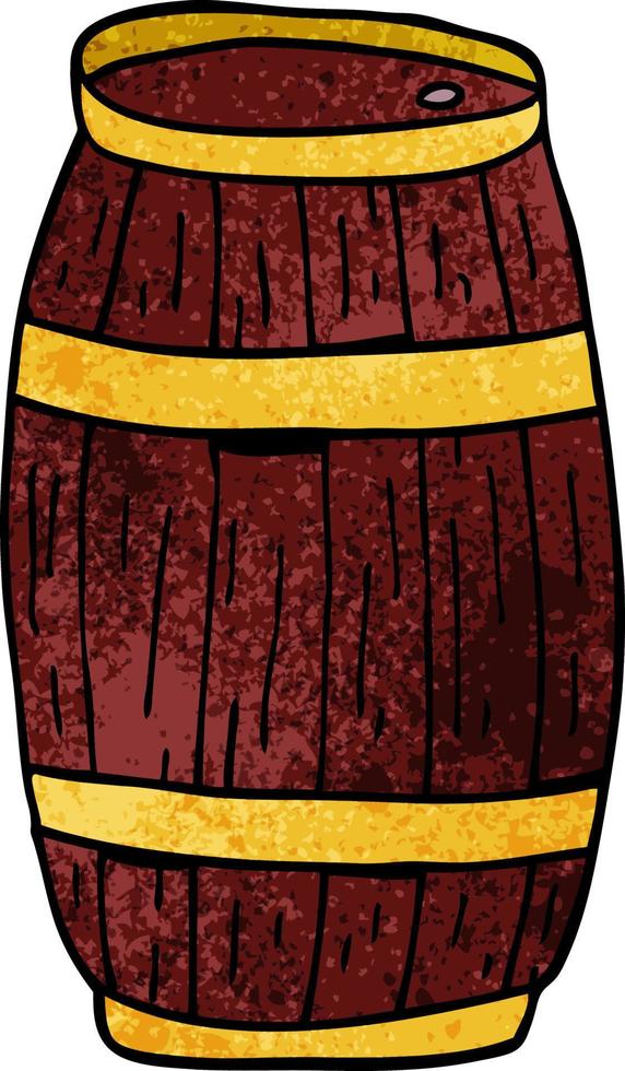 cartoon doodle of a barrel vector