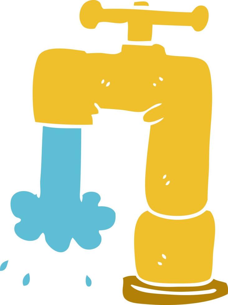 cartoon doodle pouring faucet vector
