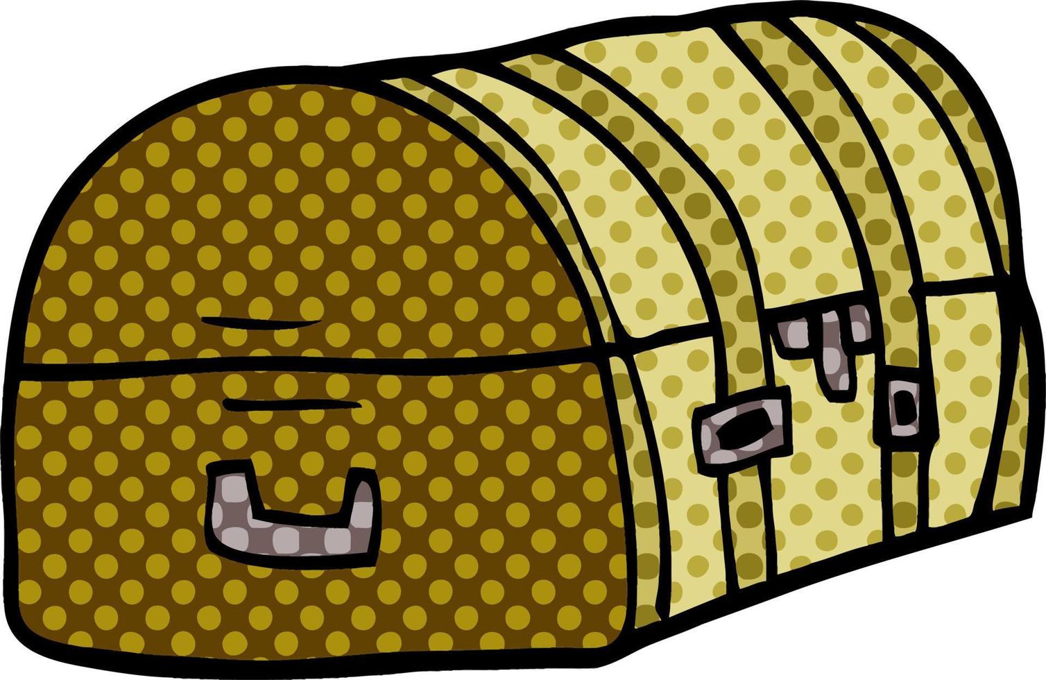 cartoon doodle travel chest vector