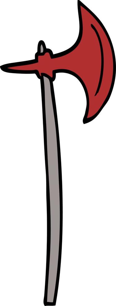 cartoon doodle axe vector