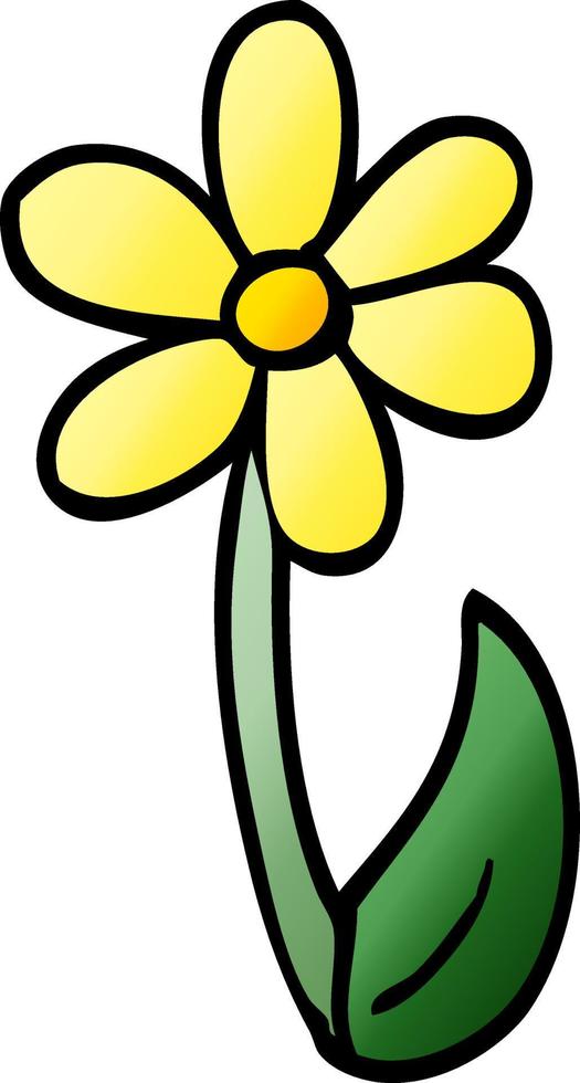 caricatura, garabato, primavera, flor vector